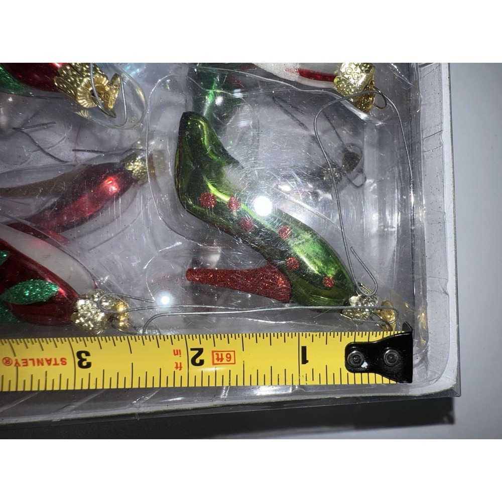 Kurt‎ Adler Medallion Collection High Heel Shoe Glass Ornaments 11 Stiletto T - Picture 3 of 5
